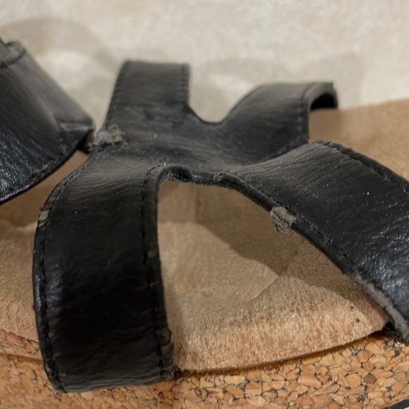 Modzori Reversible Leather Alexa Slide Pearl Gold/ Black Size 10 - Picture 11 of 11